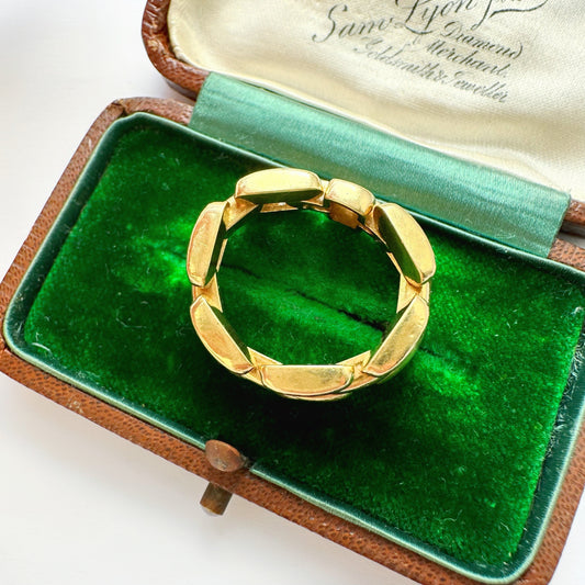 Vintage 18ct gold chain ring