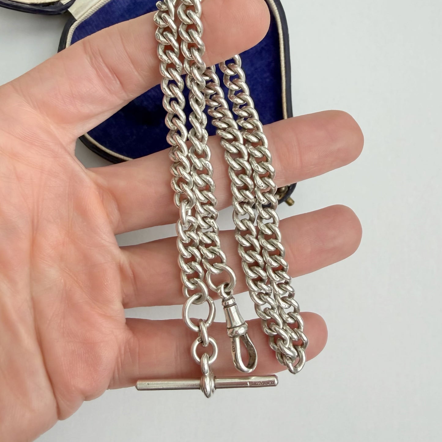 Antique silver Albert/watch chain