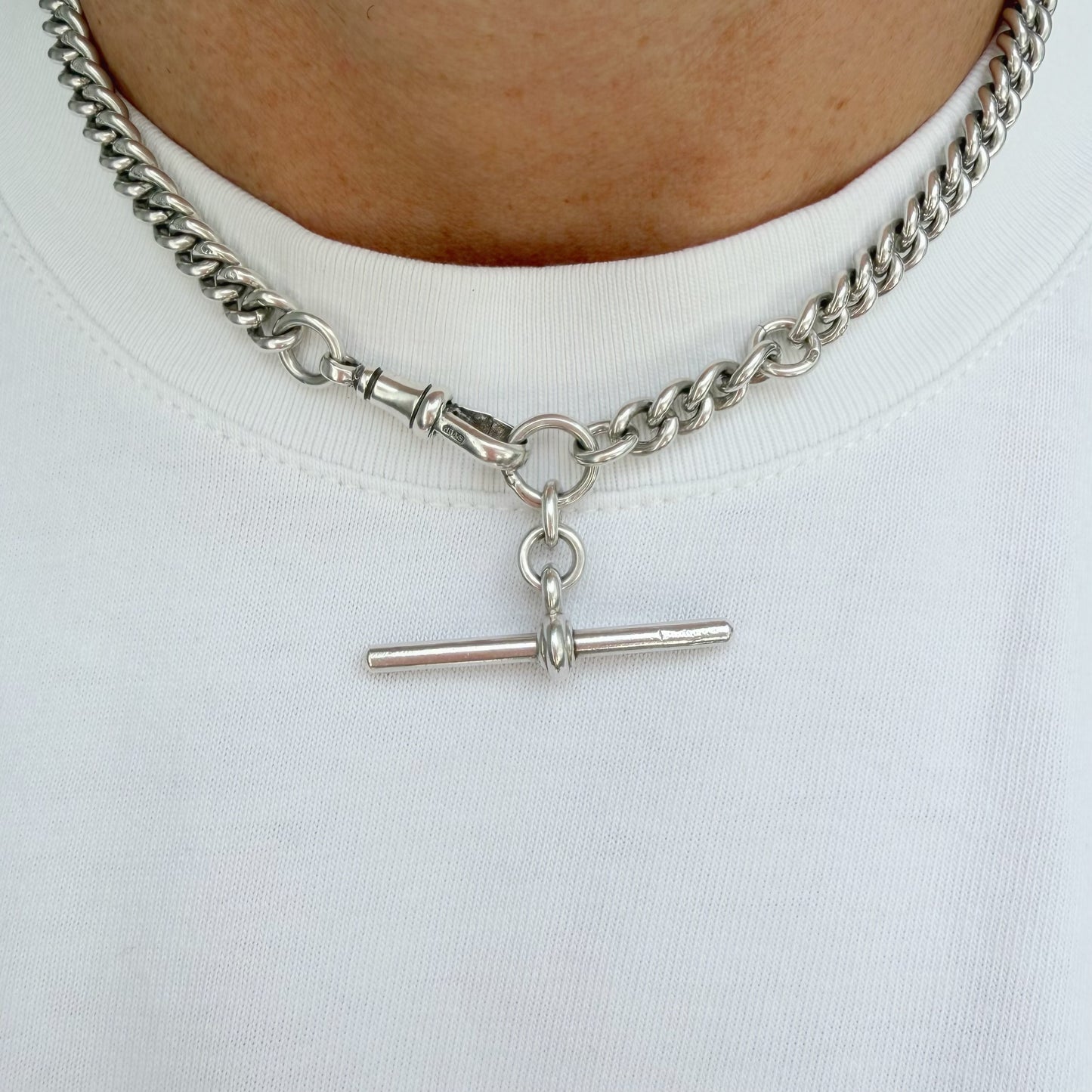 Antique silver Albert/watch chain