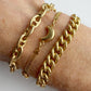 Vintage 18ct gold moon station bracelet
