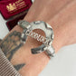 Victorian silver 'Good Luck' bracelet