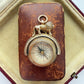 Victorian 9ct gold & banded agate lion compass fob