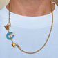 Victorian 15ct gold & turquoise arrow double pendant